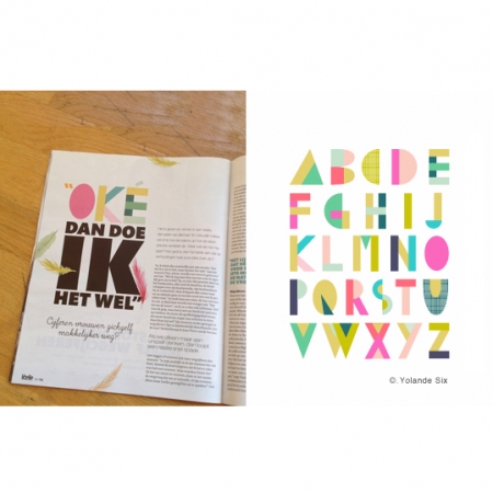 Alphabet utilisé dans le magazine Hollandais Libelle, 2015